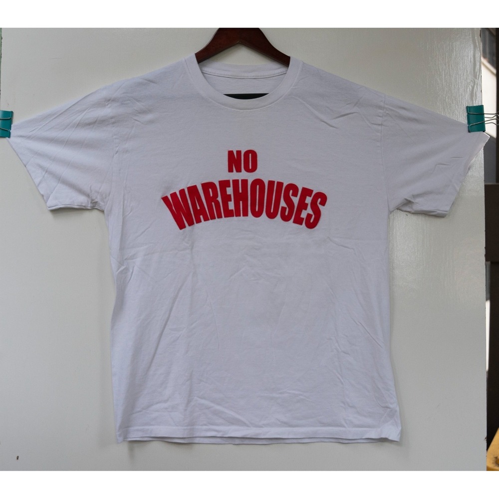No‎ Warehouse's Puff Print T-Shirt White Size L